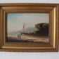 Paire de peinture à l'huile représentant une scène marine sur les côtes françaises