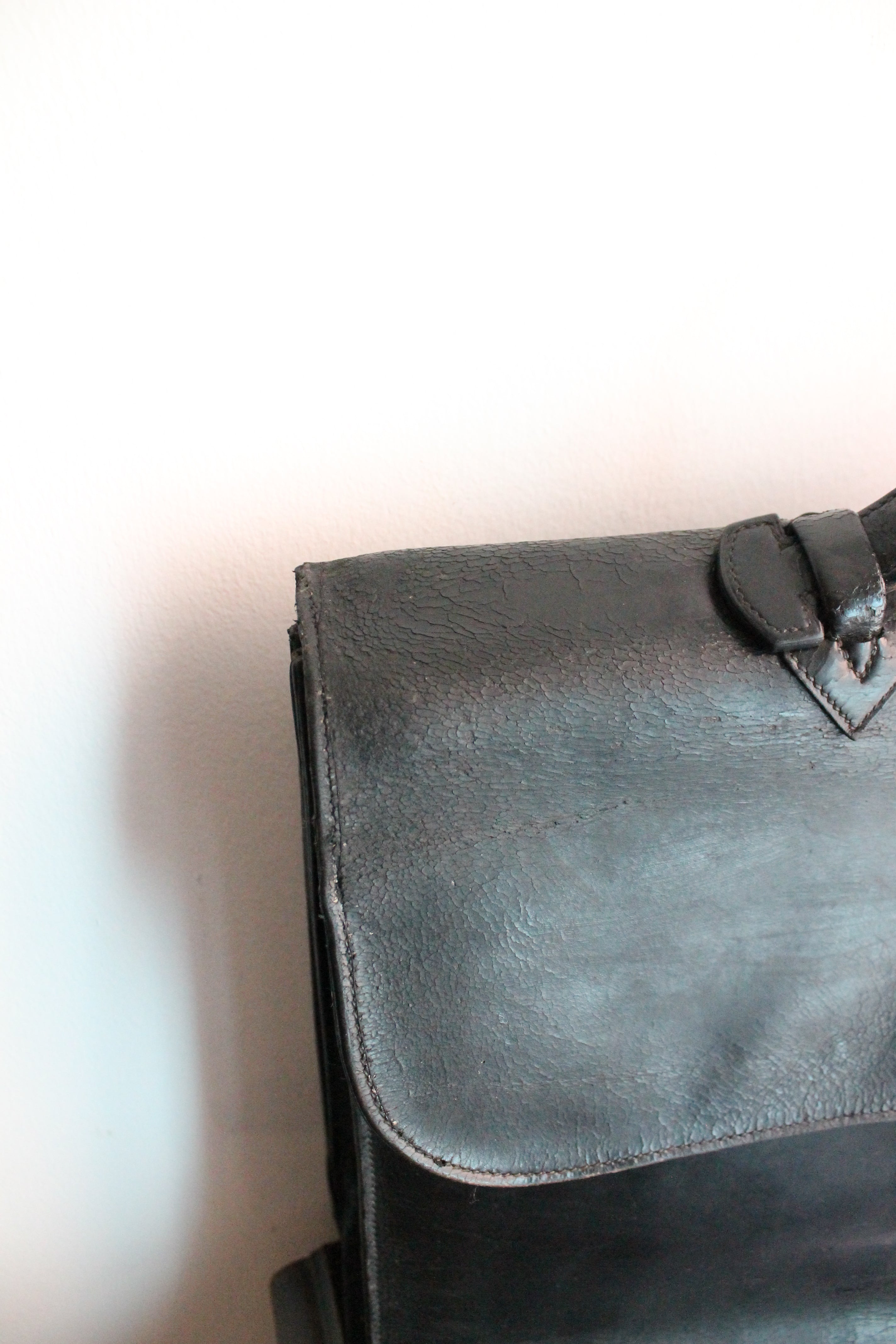 Hermès sac à dépêche en cuir noir box