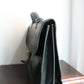 Hermès sac à dépêche en cuir noir box