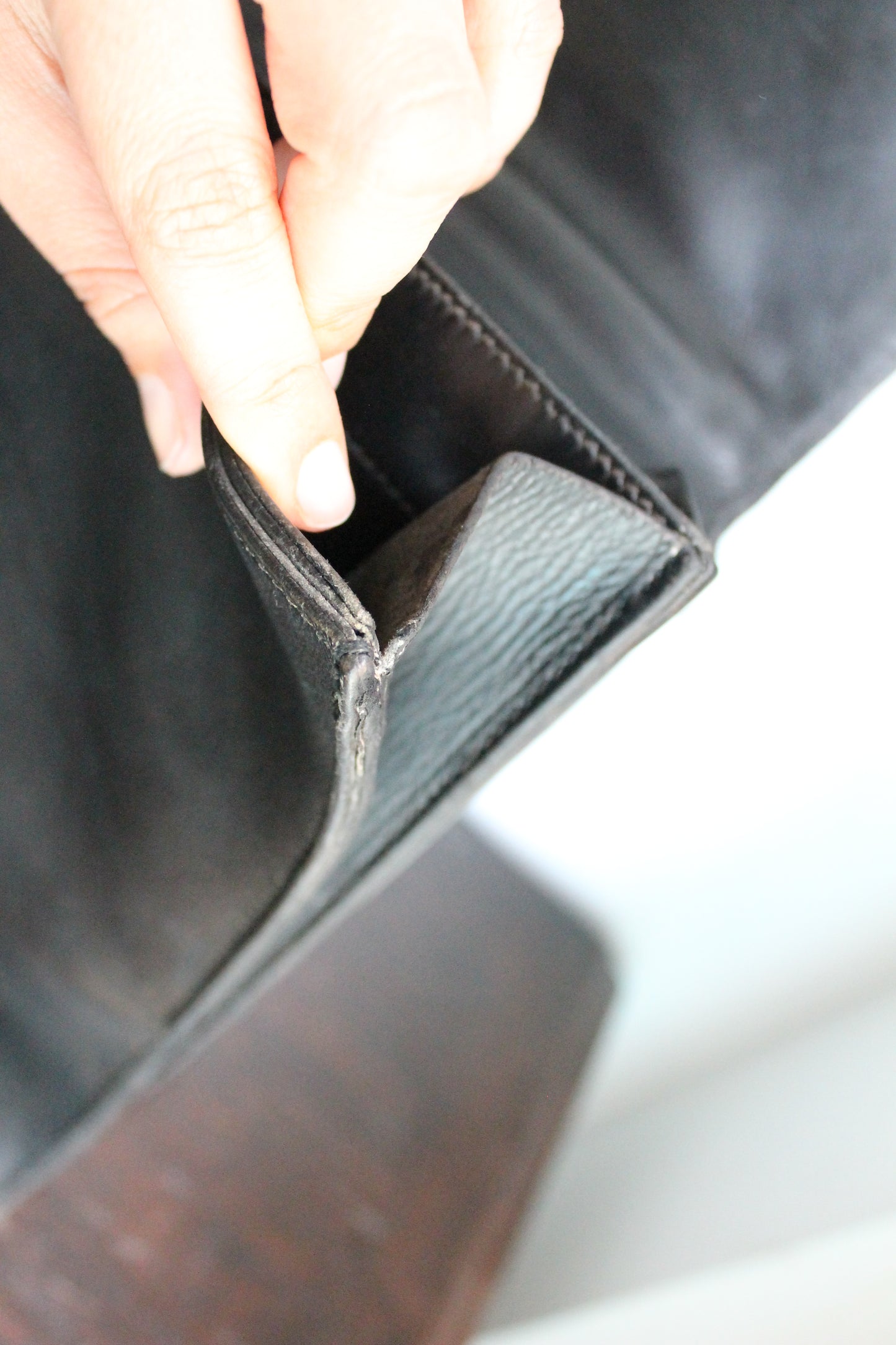 Hermès sac à dépêche en cuir noir box