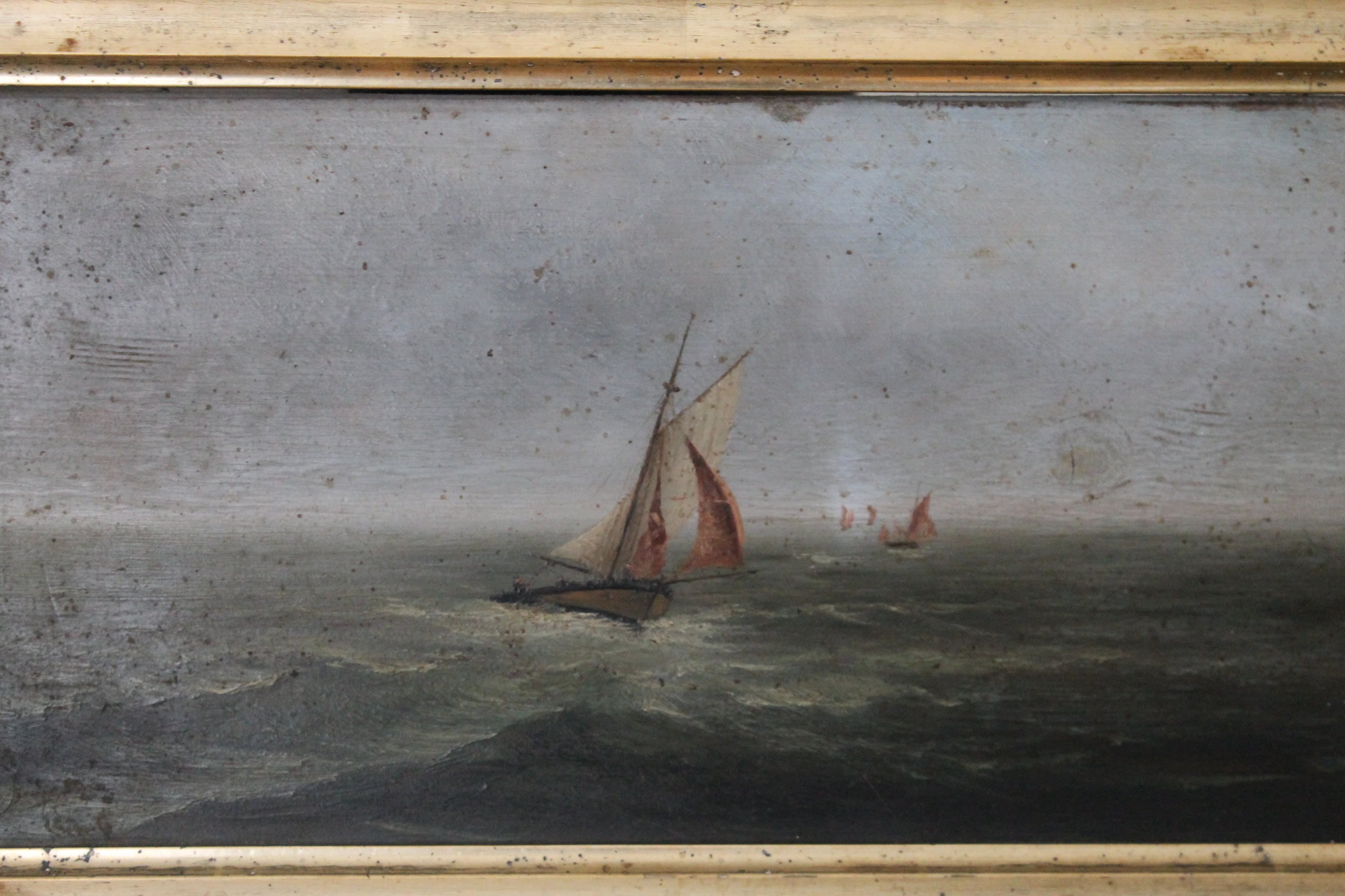 Maurice Proust (1867 - 1944) "Paire de marine" huile sur bois