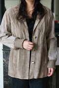 Céline veste vintage en cuir gris