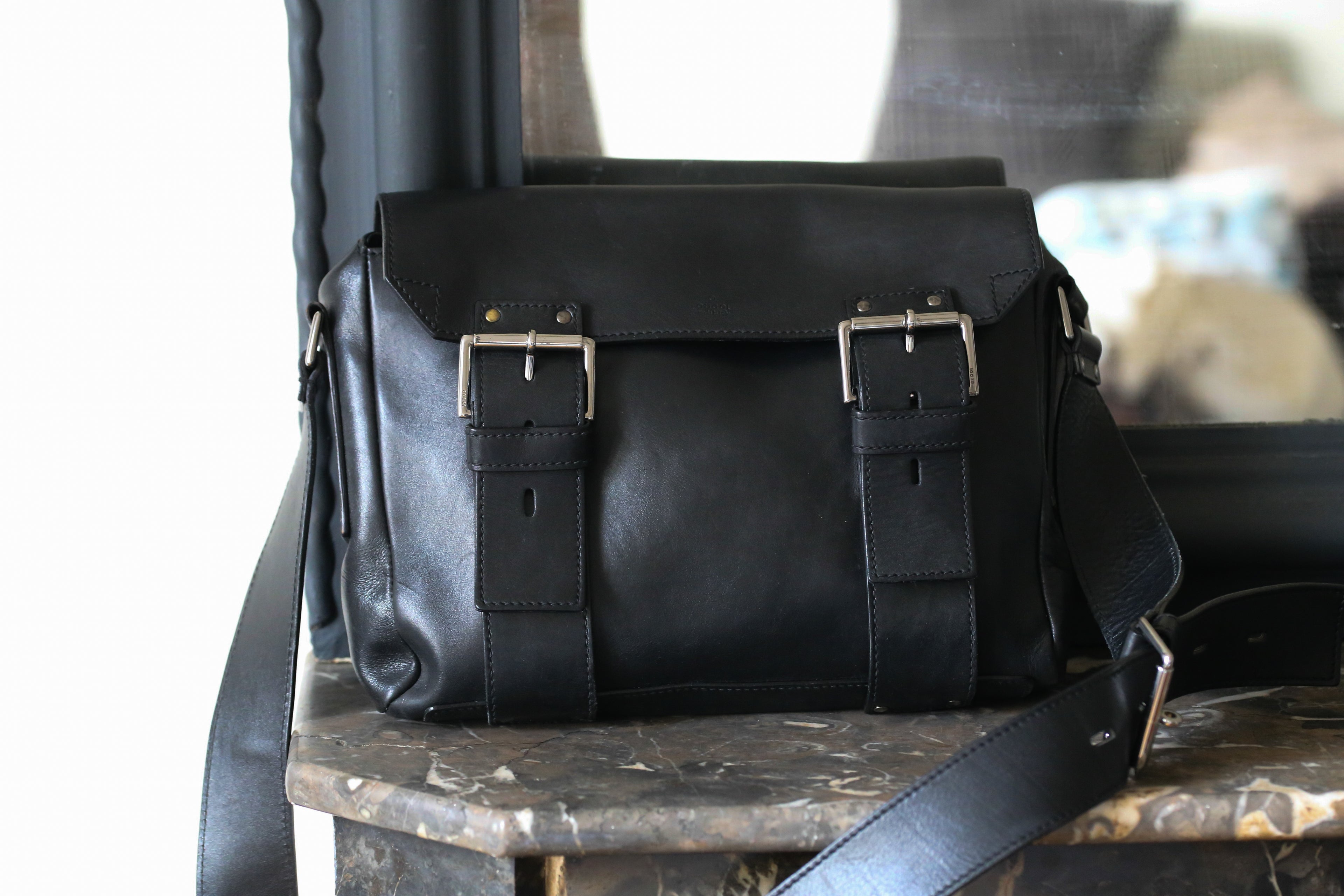 Cartable gucci en cuir