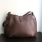 Hermès sac à main modèle Rodéo en cuir grainé marron