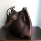 Hermès sac à main modèle Rodéo en cuir grainé marron