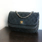 Chanel sac à main Timeless en cuir noir à rabat