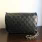 Chanel sac à main Timeless en cuir noir à rabat