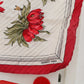 Hermès carré en soie blanc et rouge modèle "Quai aux Fleurs"
