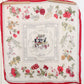 Hermès carré en soie blanc et rouge modèle "Quai aux Fleurs"