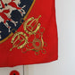 Hermès carré en soie rouge et bleu marine modèle "Manège"