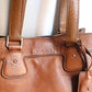 Céline sac à main modèle "Orlov" en cuir camel