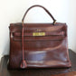 Hermès Paris sac Kelly 32 en cuir box bordeaux vintage