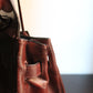 Hermès Paris sac Kelly 32 en cuir box bordeaux vintage