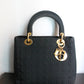 Dior sac à main modèle Lady Dior en toile noire
