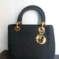 Dior sac à main modèle Lady Dior en toile noire