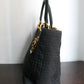 Dior sac à main modèle Lady Dior en toile noire