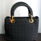 Dior sac à main modèle Lady Dior en toile noire