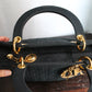 Dior sac à main modèle Lady Dior en toile noire