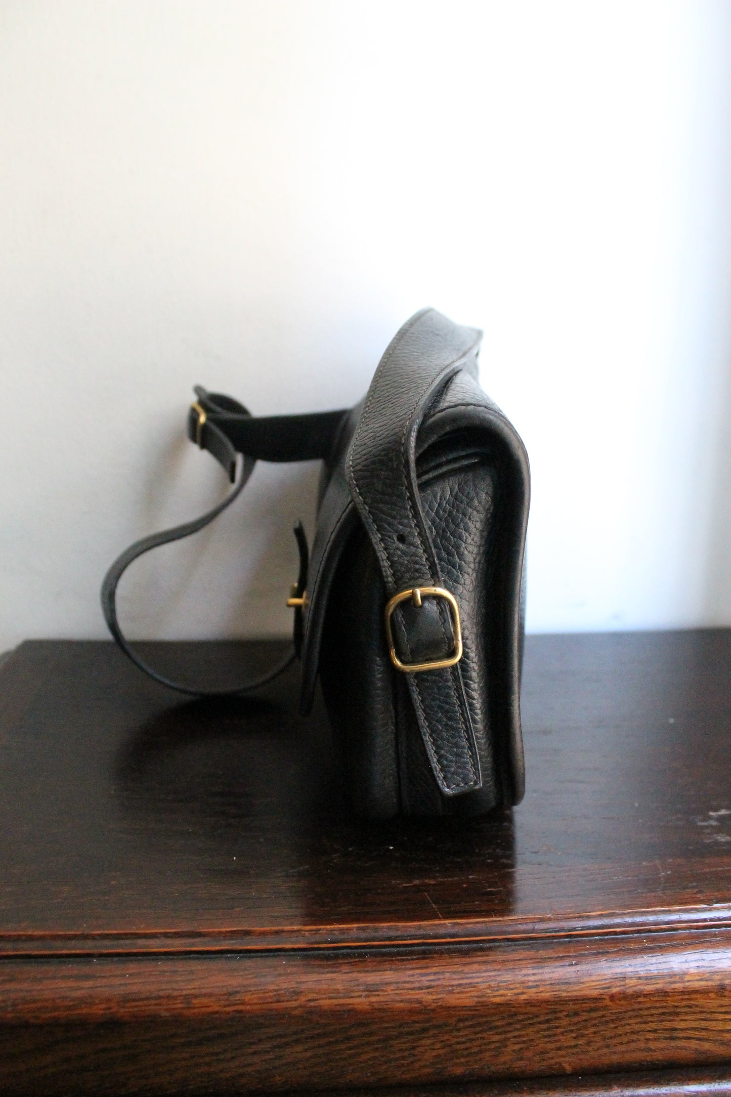 Hermès sac à main modèle Balle de Golf vintage en cuir grainé noir