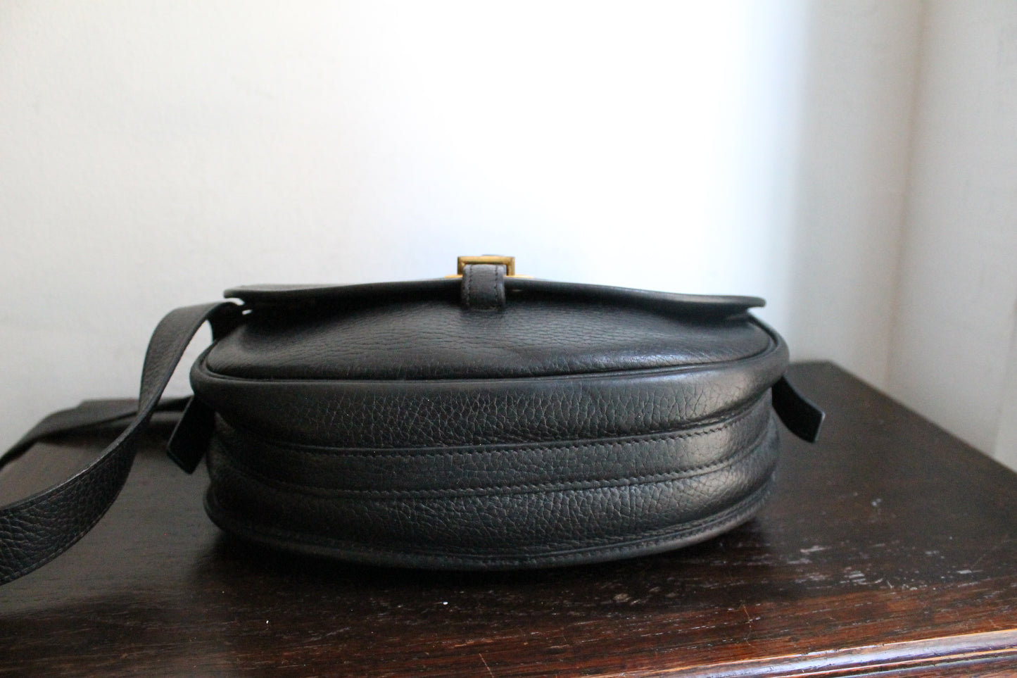 Hermès sac à main modèle Balle de Golf vintage en cuir grainé noir