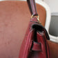 Hermès sac à main modèle Kelly 35 vintage en cuir box bordeaux