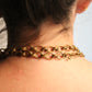 Chanel collier Gripoix en métal et perles marrons blanches