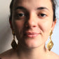 Chanel boucles d’oreilles pendantes à clip en métal doré cc