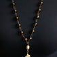 Chanel collier en verre fabrication Gripoix 1985 métal doré trèfle et perles