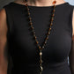 Chanel collier en verre fabrication Gripoix 1985 métal doré trèfle et perles
