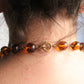 Chanel collier en verre fabrication Gripoix 1985 métal doré trèfle et perles