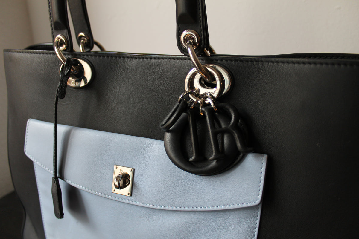 Dior sac à main Lady Dior modèle large pocket tricolore