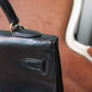 Hermès sac à main modèle Kelly 32 en cuir box noir