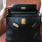 Hermès sac à main modèle Kelly 28 en cuir box retourné noir