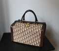 Dior vanity - trousse de toilette vintage en toile et cuir années 1970