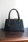 Tiffany & Co sac à main vintage années 1950-1960 en cuir bleu marine