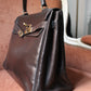 Hermès sac à main modèle Kelly 32 en cuir box marron