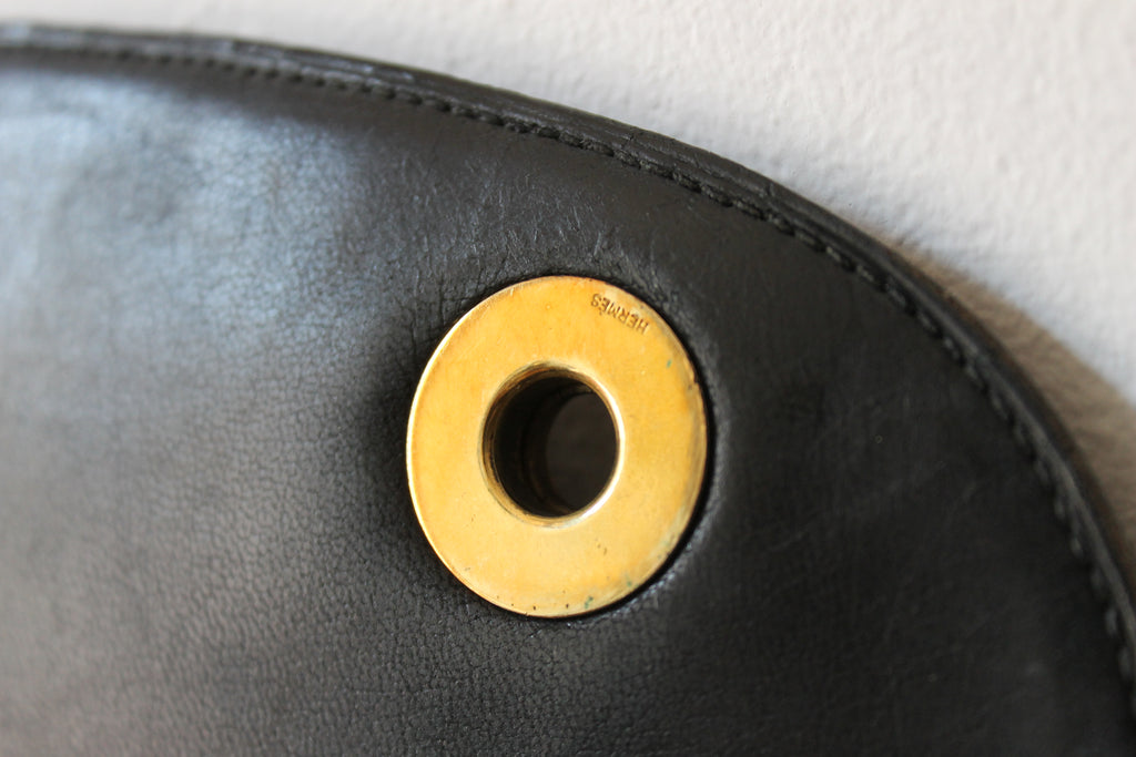 Hermès sac à main modèle Floride en cuir box noir