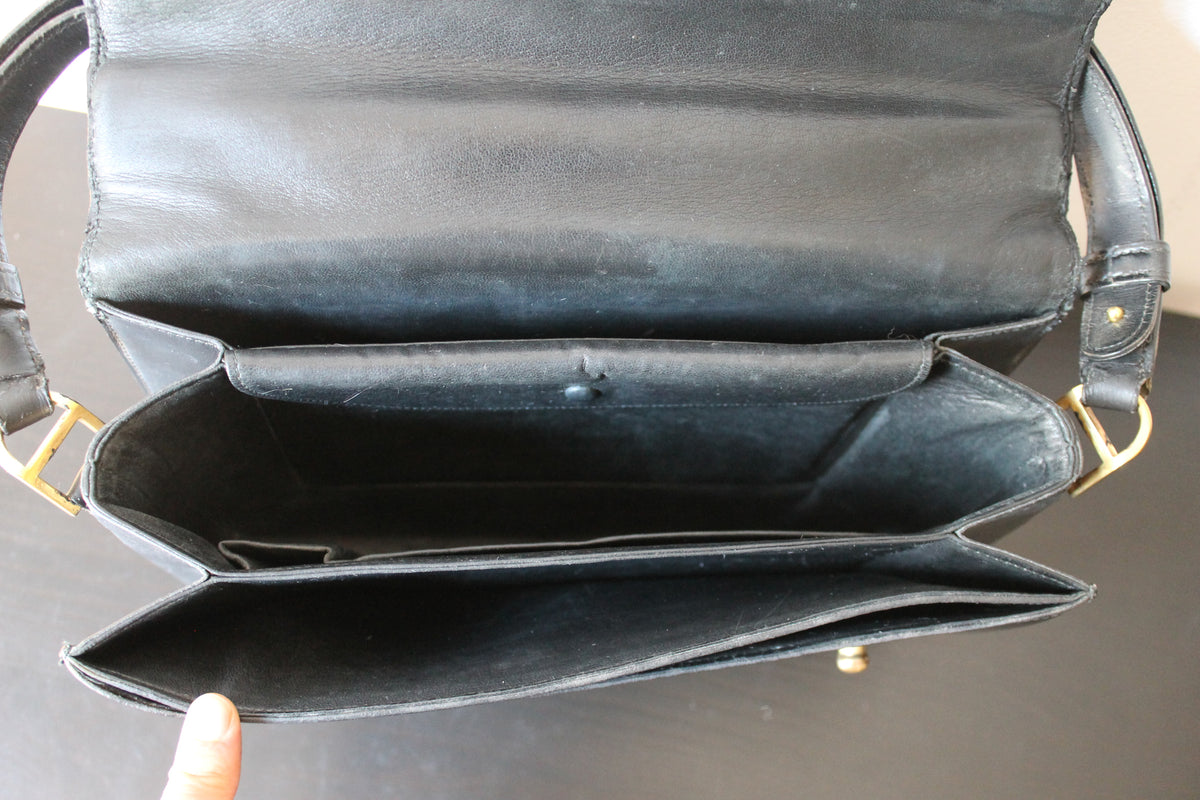 Hermès sac à main modèle Floride en cuir box noir