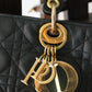 Dior sac à main modèle Lady Dior en cuir noir