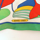 Hermès carré en soie modèle "Thalassa" vert rouge bleu jaune