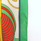 Hermès carré en soie modèle "Thalassa" vert rouge bleu jaune
