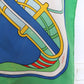 Hermès carré en soie modèle "Thalassa" vert rouge bleu jaune