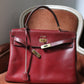 Hermès sac à main modèle Kelly 35 vintage en cuir box bordeaux