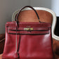 Hermès sac à main modèle Kelly 35 vintage en cuir box bordeaux