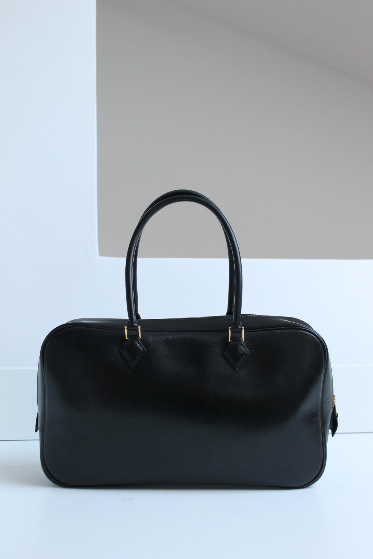 Hermès sac à main modèle Plume en cuir noir