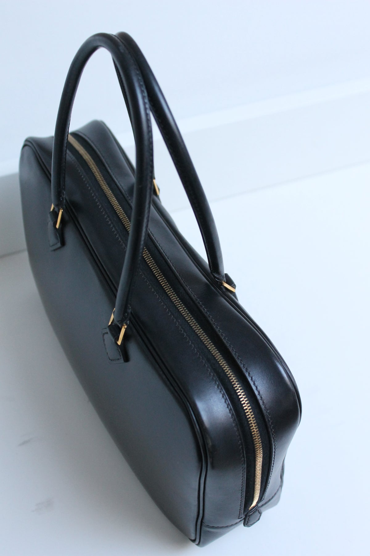 Hermès sac à main modèle Plume en cuir noir