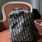 Dior sac à main bowling en toile Dior oblique bleu marine et beige