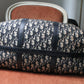 Dior sac à main bowling en toile Dior oblique bleu marine et beige