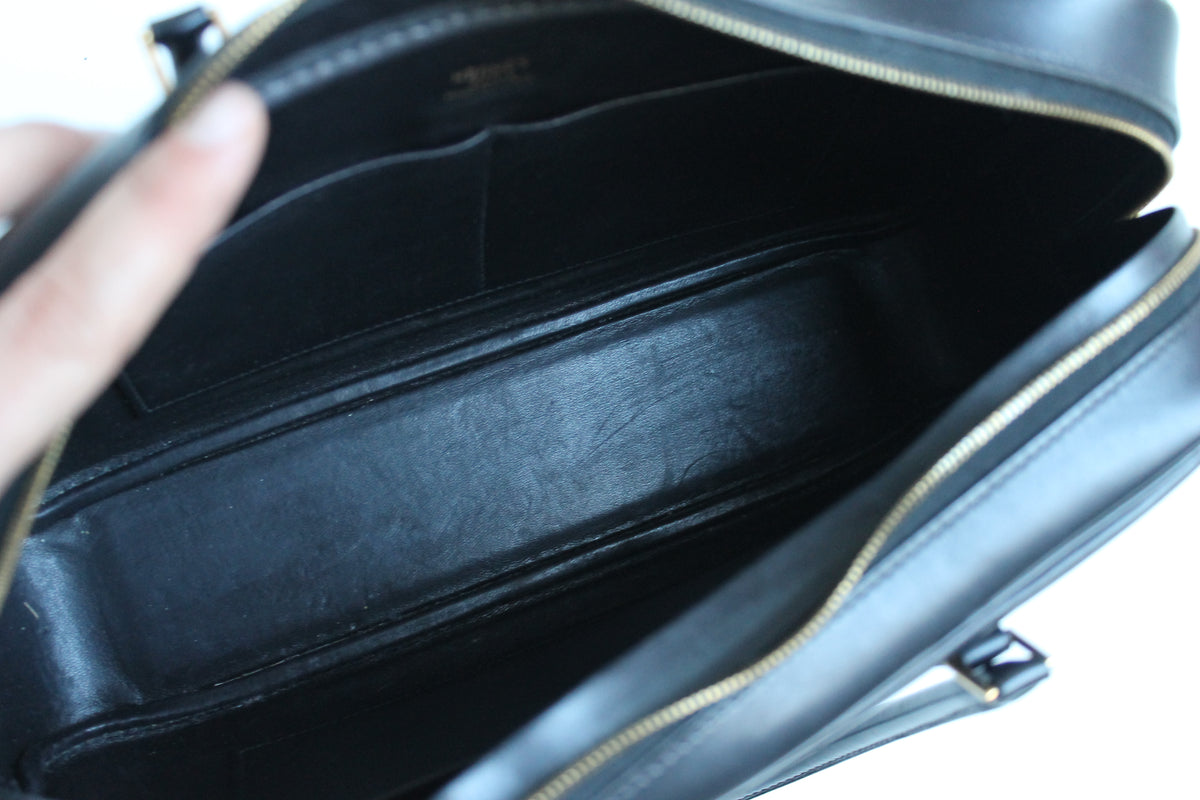 Hermès sac à main modèle Plume en cuir noir