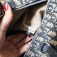 Dior sac à main bowling en toile Dior oblique bleu marine et beige